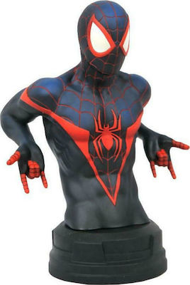 Diamond Select Toys Marvel Miles Morales: Spiderman Resin Mini Bust Figure height 15cm in Scale 1:7