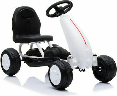 Blaze Kids Foot-to-Floor Go Kart One-Seater with Pedal White