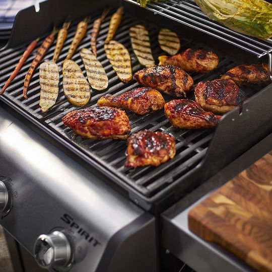 Weber Spirit EP-335 Premium GBS Grătar pe gaz Din fontă Grătar 60bucx45buccm cu 3 buc 9.38kW și Arzător Lateral