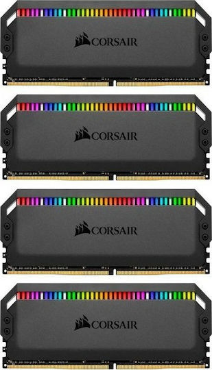 Corsair Dominator Platinum RGB 32GB DDR4 RAM cu 4 module (4x8GB) și Viteză 3600 pentru Desktop