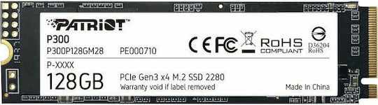 Patriot P300 SSD 128GB M.2 Type with PCI Express 3.0 Connection P300P128GM28