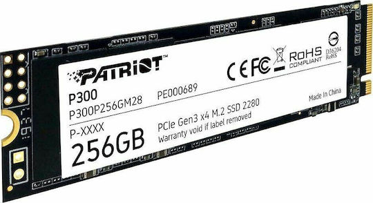 Patriot P300 SSD 256GB Type M.2 with PCI Express 3.0 Connection P300P256GM28
