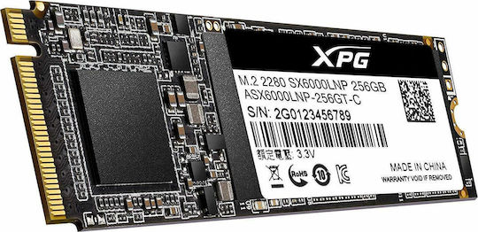 Adata XPG SX6000 Lite SSD 256GB M.2 NVMe PCI Express 3.0 ASX6000LNP-256GT-C