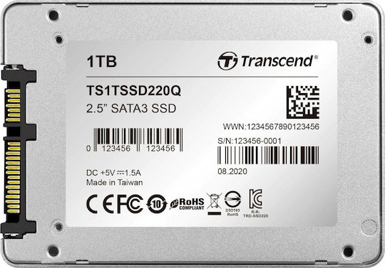 Transcend SSD 220Q 1TB 2.5 Inch SATA III Drive