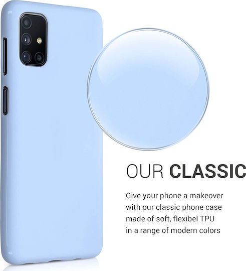 KWmobile Umschlag Rückseite Silikon Hellblau (Galaxy M51)