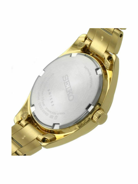 Seiko Damen Uhr mit Gold Metallarmband