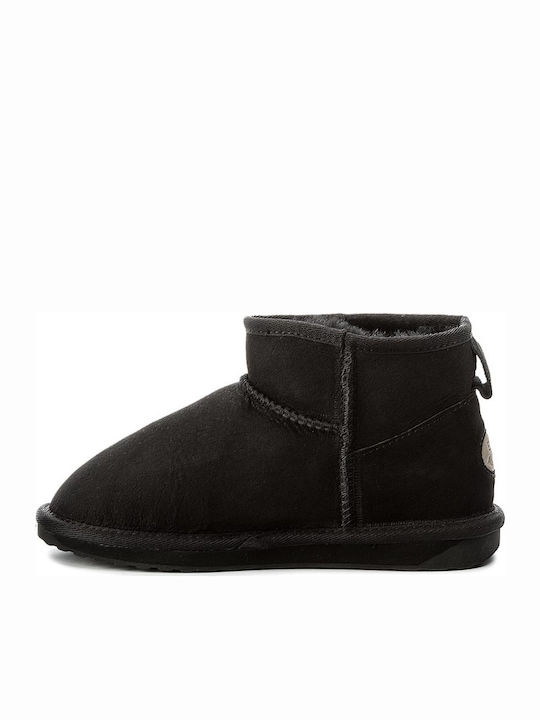 Emu Australia Stinger Suede Women's Ankle Boots with Fur Black