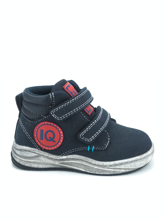 Andy Παιδικά Sneakers High Ανατομικά με Σκρατς Navy Μπλε