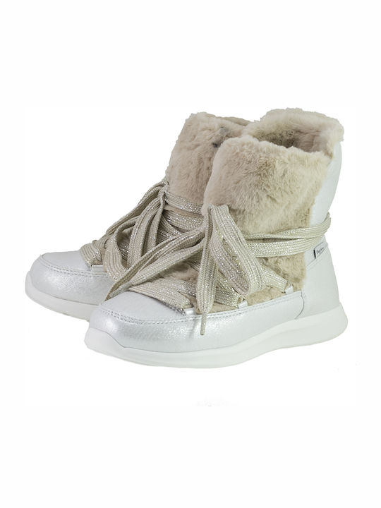 Amanda Snow Kinderstiefel mit Schnürsenkeln Beiges