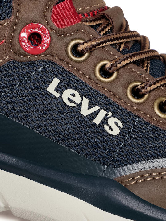 Parry Leather Kids Boots with Zipper Brown