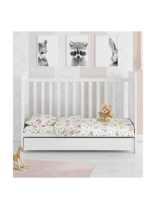 Dimcol Baby Duvet Cover Elephant 172 Pink 120x160cm
