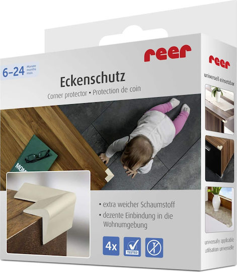 Reer Protection Corner with Sticker made of Plastic in White Color 4pcs