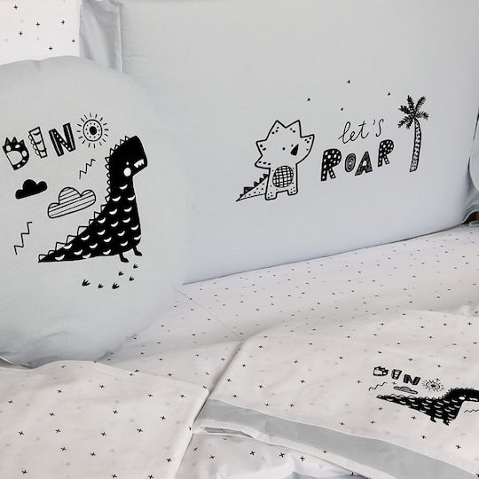 Funna Baby Baby Crib Bedding Set Dino 8pcs Blue