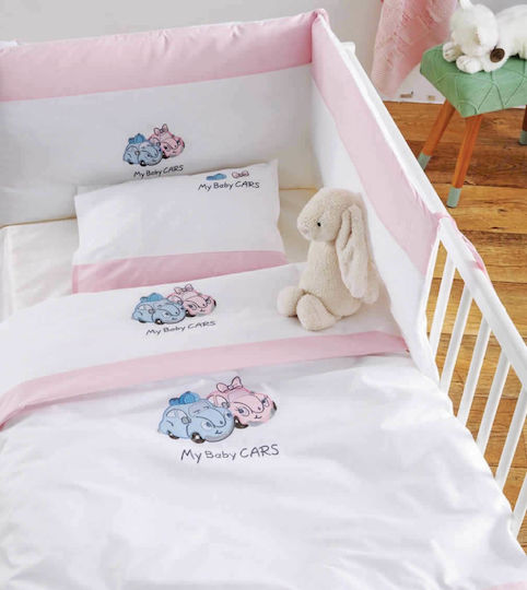 SB Home Baby Crib Bedding Set My Baby Cars 6pcs Pink 05.00315