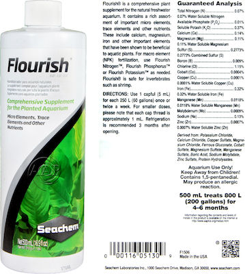 Seachem Flourish Îngrășământ pentru plante de acvariu 500ml 500ml