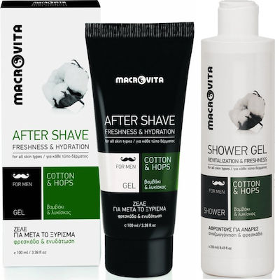 Macrovita After Shave & Shower Gel Skin Care Set for Moisturizing & Cleaning Body Cleaning with Bubble Bath