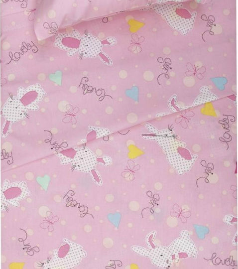 Viopros Bettdecke Für Krippe Baumwolle Jamie Rosa 120x160cm
