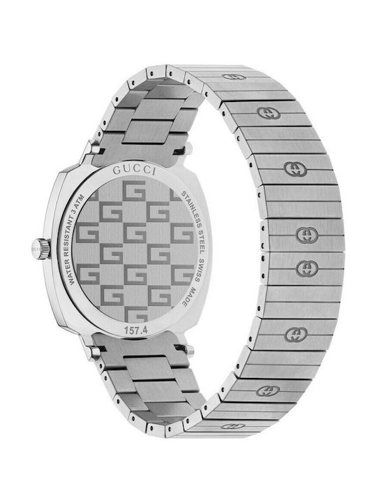 Gucci Grip Ceas Baterie cu Argint Brățară metalică
