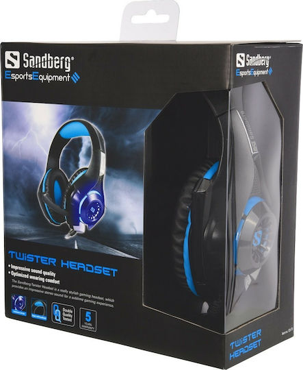 Sandberg Twister Über Ohr Gaming-Headset mit Verbindung 3,5mm / USB Schwarz
