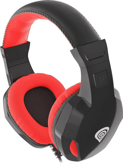 Genesis Argon 100 Over Ear Gaming Headset with Connection 3.5mm Red