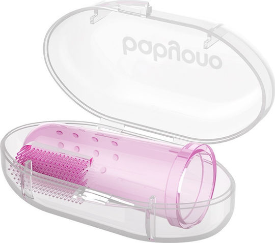 Babyono Бебешка Четка За Зъби За Пръст За 0м+ Розова