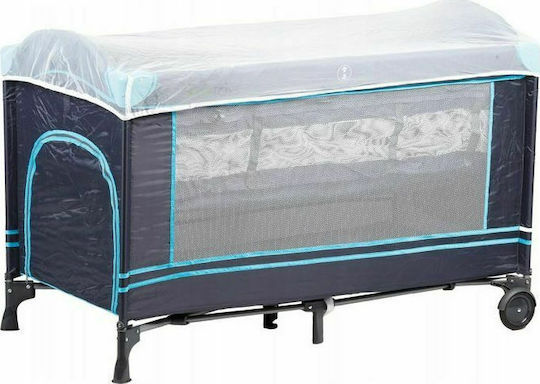 Ecotoys Laufstall mit Matratze Hellblau 126x66cm