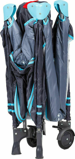 Ecotoys Laufstall mit Matratze Hellblau 126x66cm