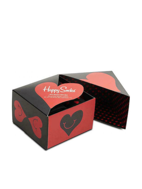 Happy Socks Valentine Women's Patterned Socks Black 2Pack