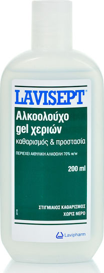 Lavipharm Lavisept Antiseptic Hand Gel 200ml Natural