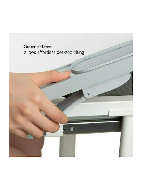Adjustable Kids Desk White 80x50x55cm