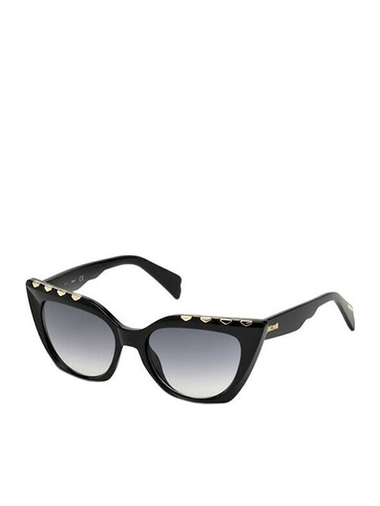 Just Cavalli Women's Sunglasses with Black Plastic Frame and Gray Gradient Lens JC821S 01B