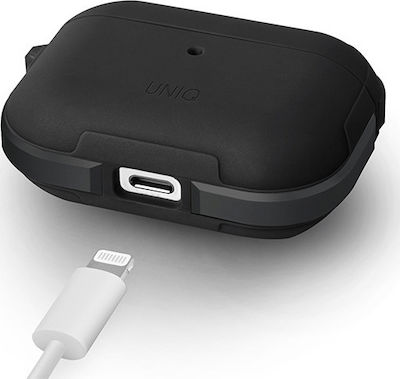 Uniq Valencia Case Silicone with Hook in Black color for Apple AirPods Pro