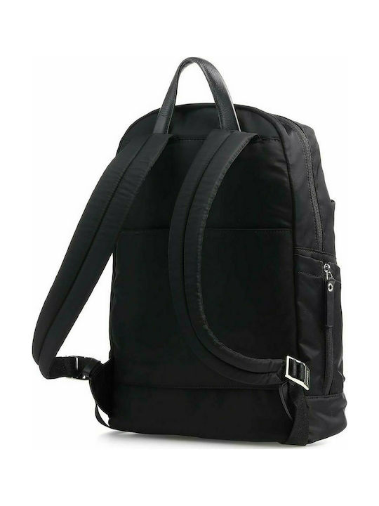 Piquadro Men's Leather Backpack Black 22lt
