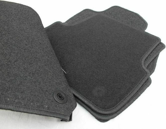 Petex Set of Front and Rear Mats 4pcs from Carpet for Volkswagen Polo Black