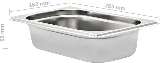 vidaXL Σκεύος Gastronorm Ανοξείδωτο GN1/4 με Βάθος 65mm (8τμχ)