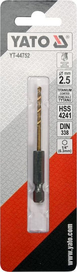 Yato Drill HSS Titanium with Hexagonal Shank for Metal 3mm