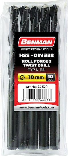 Benman Drill HSS with Cylindrical Shank for Metal 7.5mm