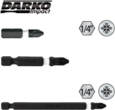 Helix Impact Torsion Set 10 Screwdriver Bits Star/Torx