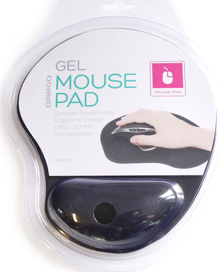 Omega OMPGB Mouse Pad με Στήριξη Καρπού Μαύρο