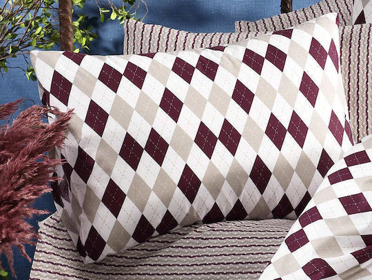 Dimcol Diamond Σετ Μονό 3τμχ 160x240εκ. 326 Burgundy