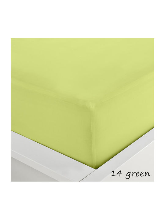 Sunshine Sheet Super-Double with Elastic 160x200+40cm. Menta 152 Green 14