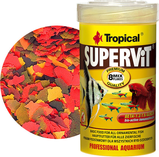 Tropical Supervit Tropical Fish Food Flakes with Spirulina 1000ml