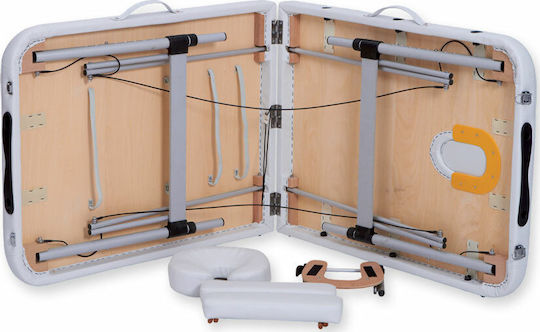 Gima Massage Bed Physiotherapy Aluminum Portable/Folding White Massage and Physiotherapy Bed 186x70cm