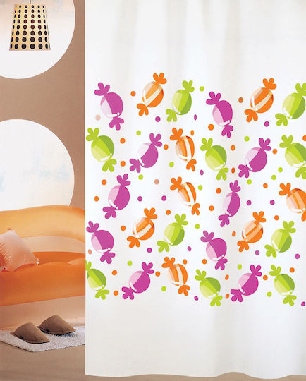 San Lorentzo Candies Shower Curtain Fabric 240x180cm Multicolour