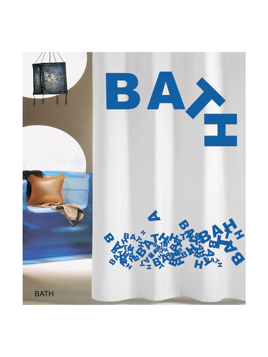 San Lorentzo Bath Fabric Shower Curtain 180x200cm Blue 1977