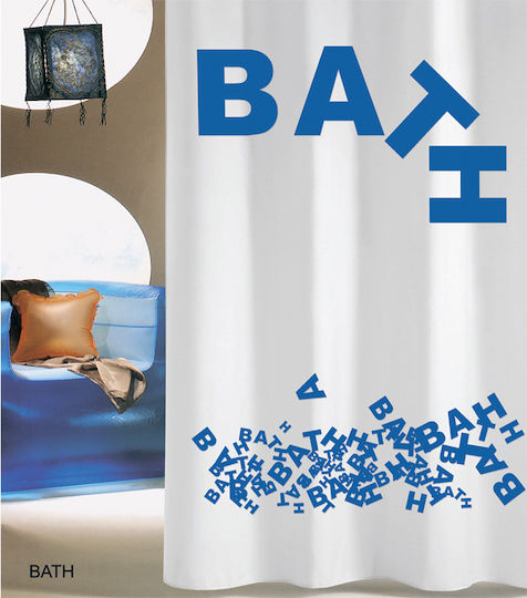 San Lorentzo Bath Shower Curtain Fabric 180x200cm Blue 1977