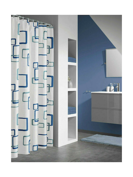 Sealskin Retro Κουρτίνα Μπάνιου 180x200 cm Μπλε