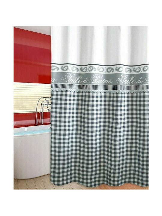 San Lorentzo Salle De Bain Fabric Shower Curtain 180x180cm Gray 2046