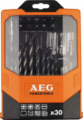 AEG Tools Set of 30 Drills for Masonry, Metal and Wood