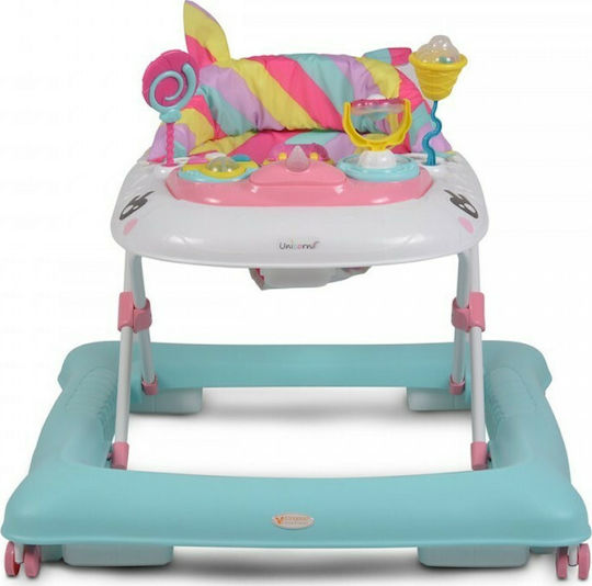 Cangaroo Unicorn Baby Walker with Music Blue